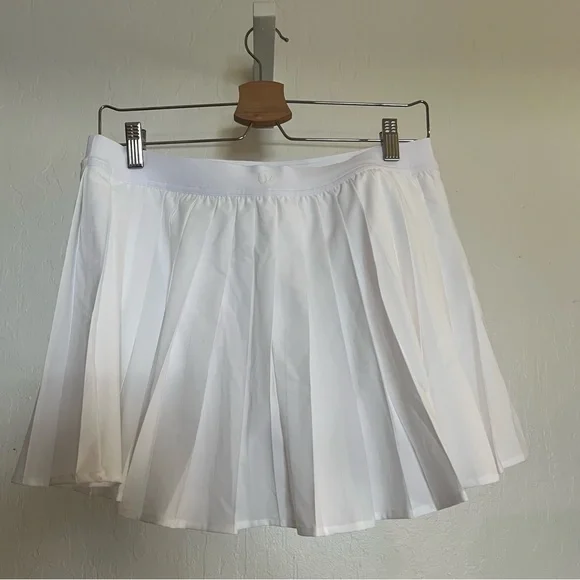 🚨SOLD🚨[NWOT] LULULEMON "High-Rise Pleated Tennis Skirt" in White: Sz 10 - Picture 10 of 13